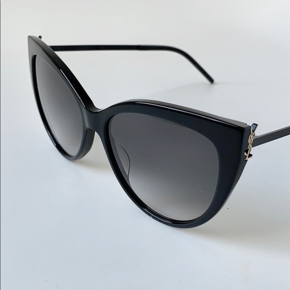 Saint Laurent Sunglasses SL M48S/A 002 Black/Smoke - Picture 5 of 8